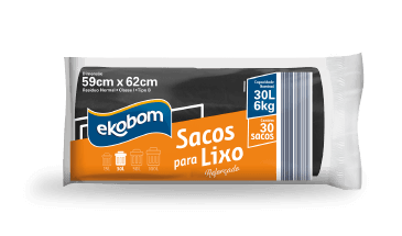 Saco para lixo Ekobom 30L (reforçado)
